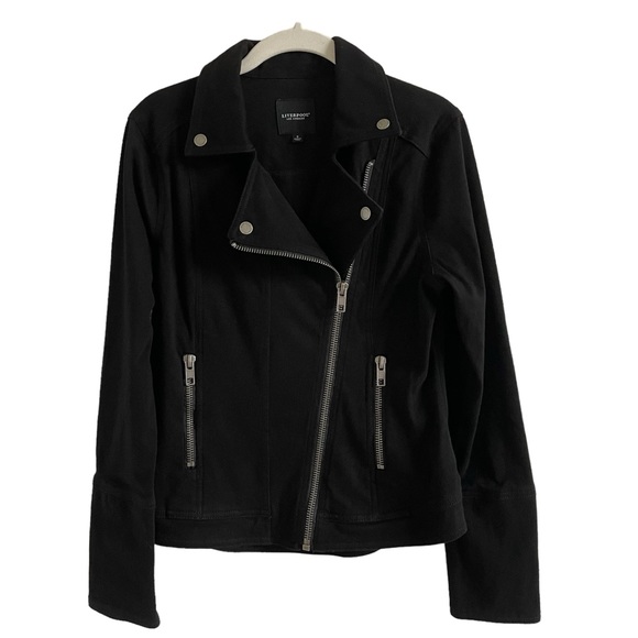 Liverpool Jeans Company Jackets & Blazers - Liverpool Bradford Moto Jacket Black Size Small Asymmetrical Zip Biker Goth